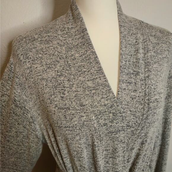 Natori Heather Gray Soft Stretch Knit Robe Size S Loungewear Sleep Bath Comfy - Picture 7 of 11